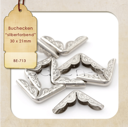Buchecken - Metallecken - silber