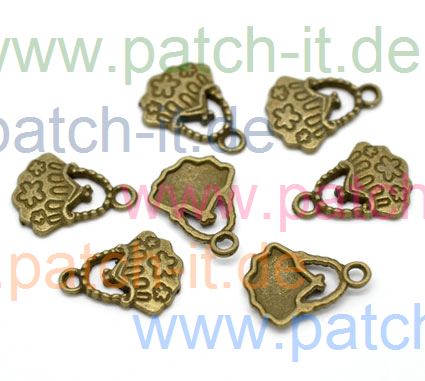 Charms "Handtasche" altmessing