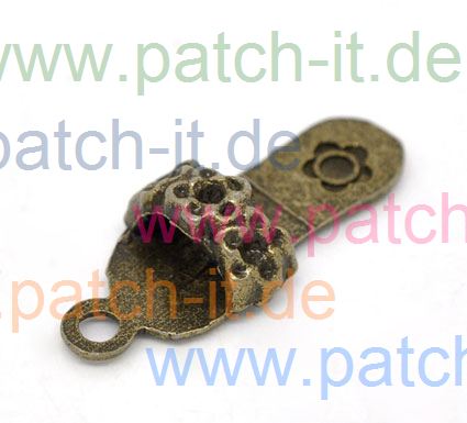 Charms "Pantoffel" altmessing