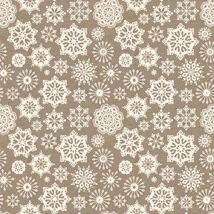 Scandi Christmas - Snowflakes - hessian
