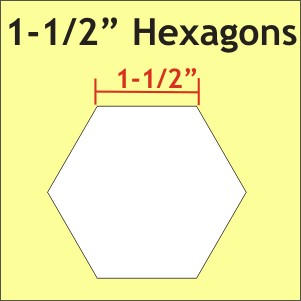 1,5 Inch Hexagon - EPP Schablonen