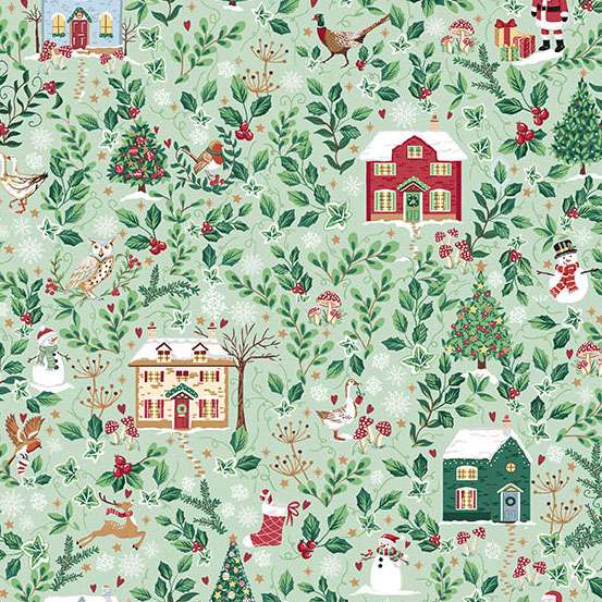 Country Christmas - Cottages - green