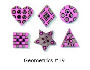 Geometric Buttons - pink-brown