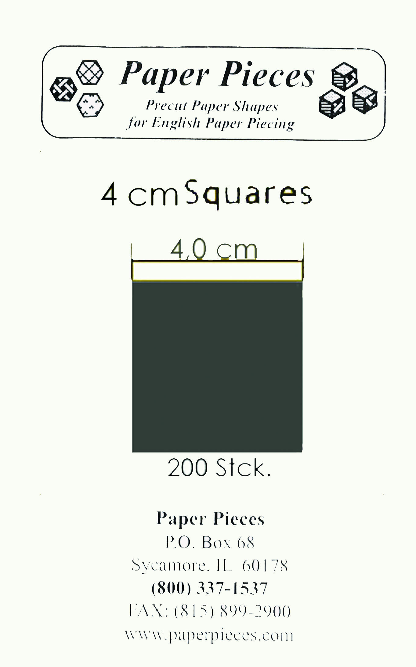 4 cm Squares - EPP Schablonen