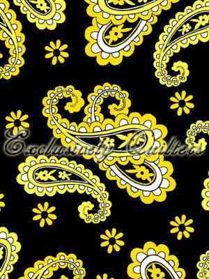 Mellow Yellow - Paisley - black-yellow