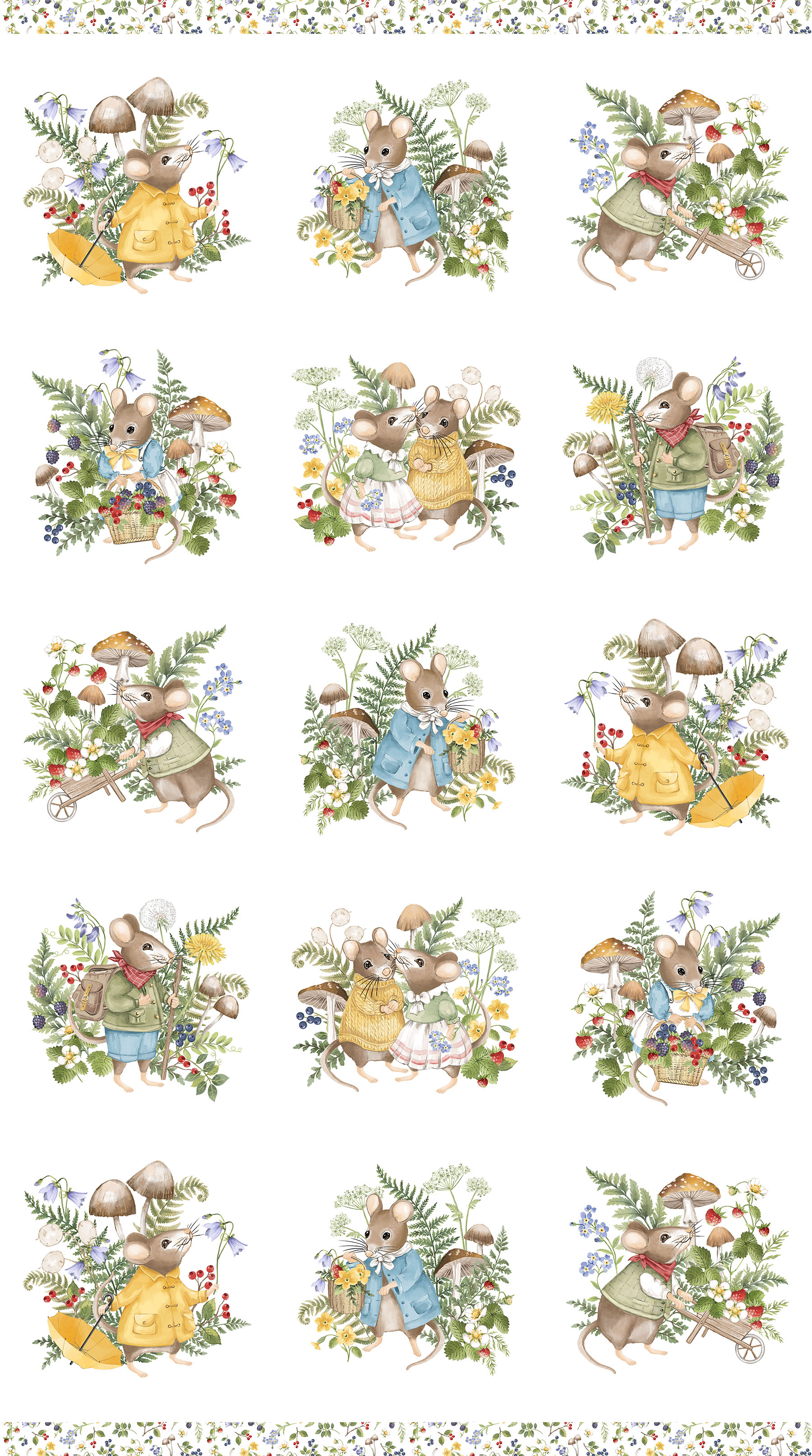 Country Mouse - Scenic Blocks - white multi