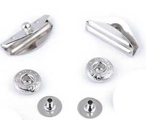Druckknopf dekorativ 10mm - silber - 10 Stück