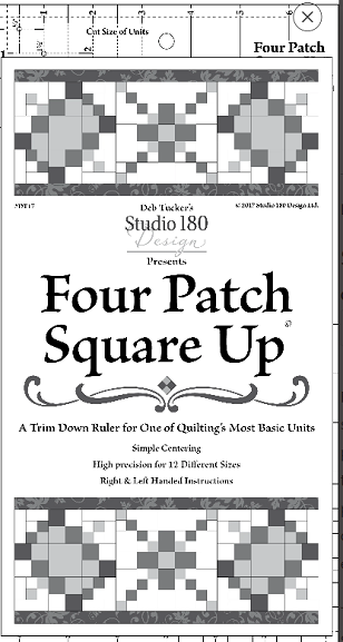 Four Patch Square Up - Deb Tucker - Ruler