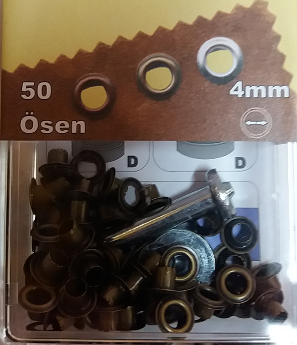 Ösen Messing - 4mm altmessing