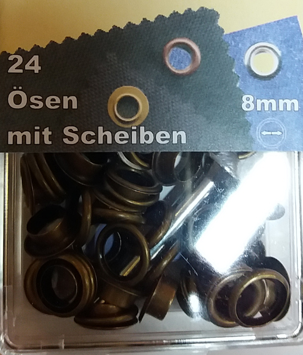 Ösen Messing - 8mm altmessing