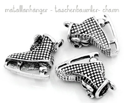 Charms \"Schlittschuh\" silberfarbend