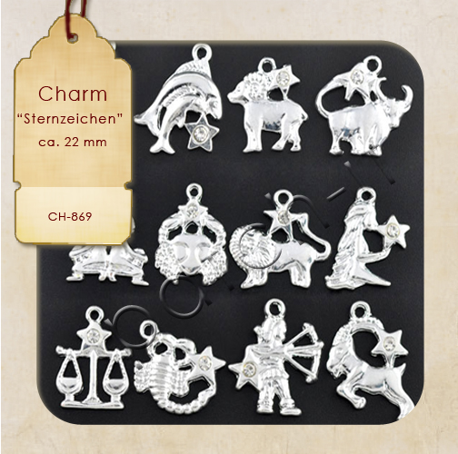 Charms "Sternzeichen" silberfarbig