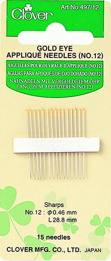 Gold Eye Applique Needles Nr. 12