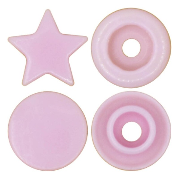 Stern - Snap Druckknopf T5 - pastel pink B18