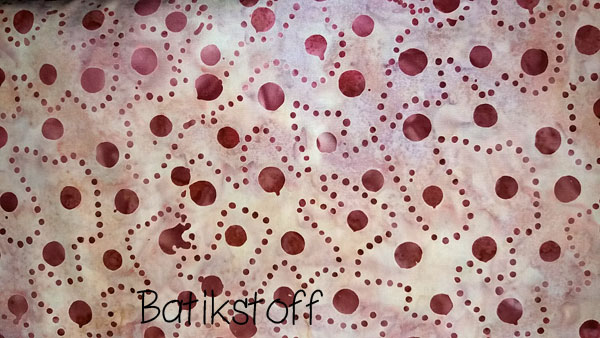 Batik - altrosa - 140cm Breit