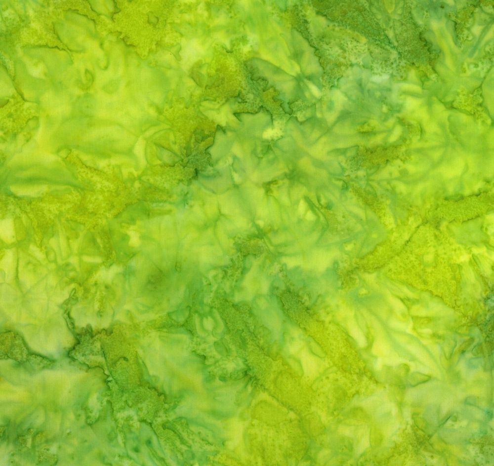 Hand Dyed Batiks - Tonal - lime