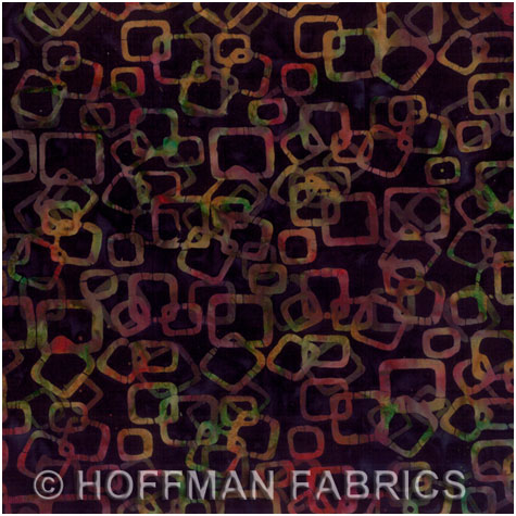 Hoffman Bali Handpaints - Squares - black