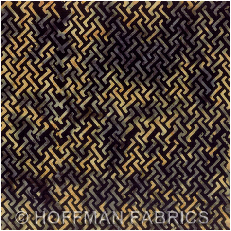 Hoffman Bali Handpaints - ZigZag - black