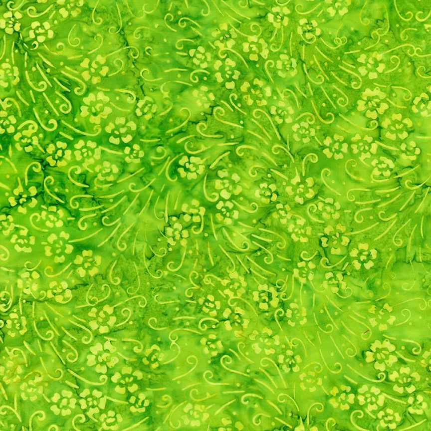 Tonga Batik - Flower - lime