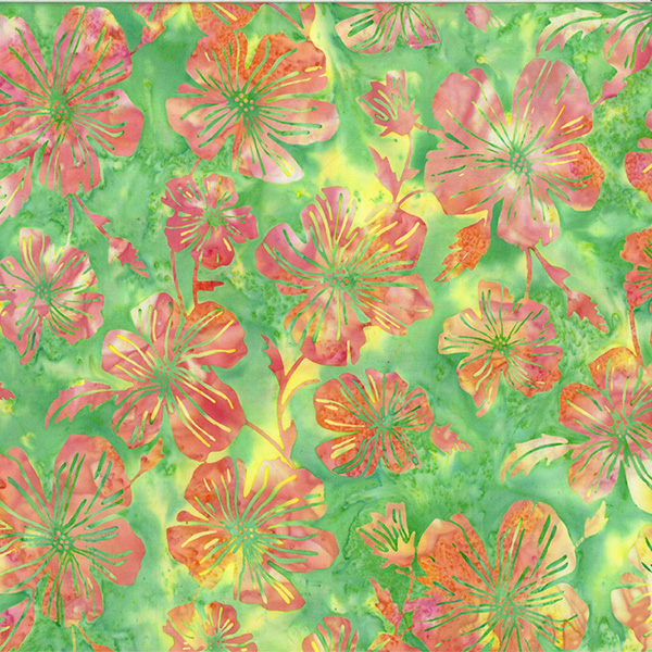 Bali Handpaints - Hibiscus - green