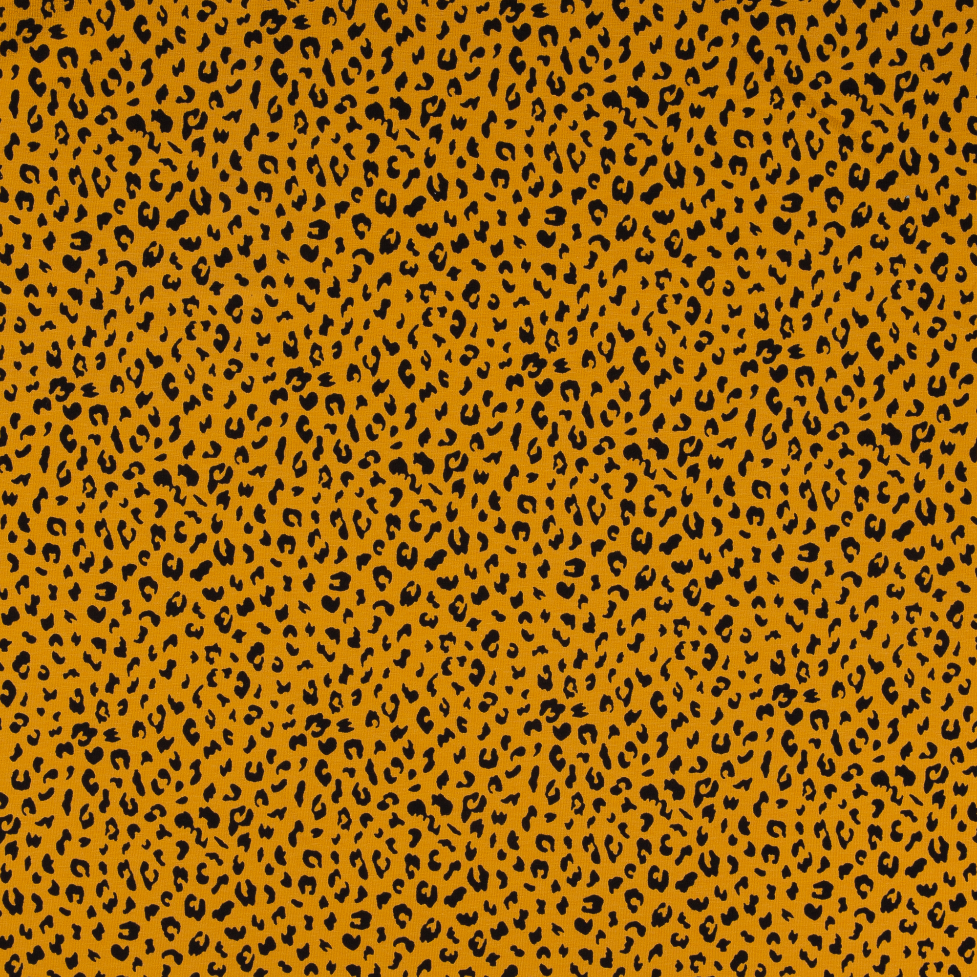 Baumwolljersey - Animalprint - mustard