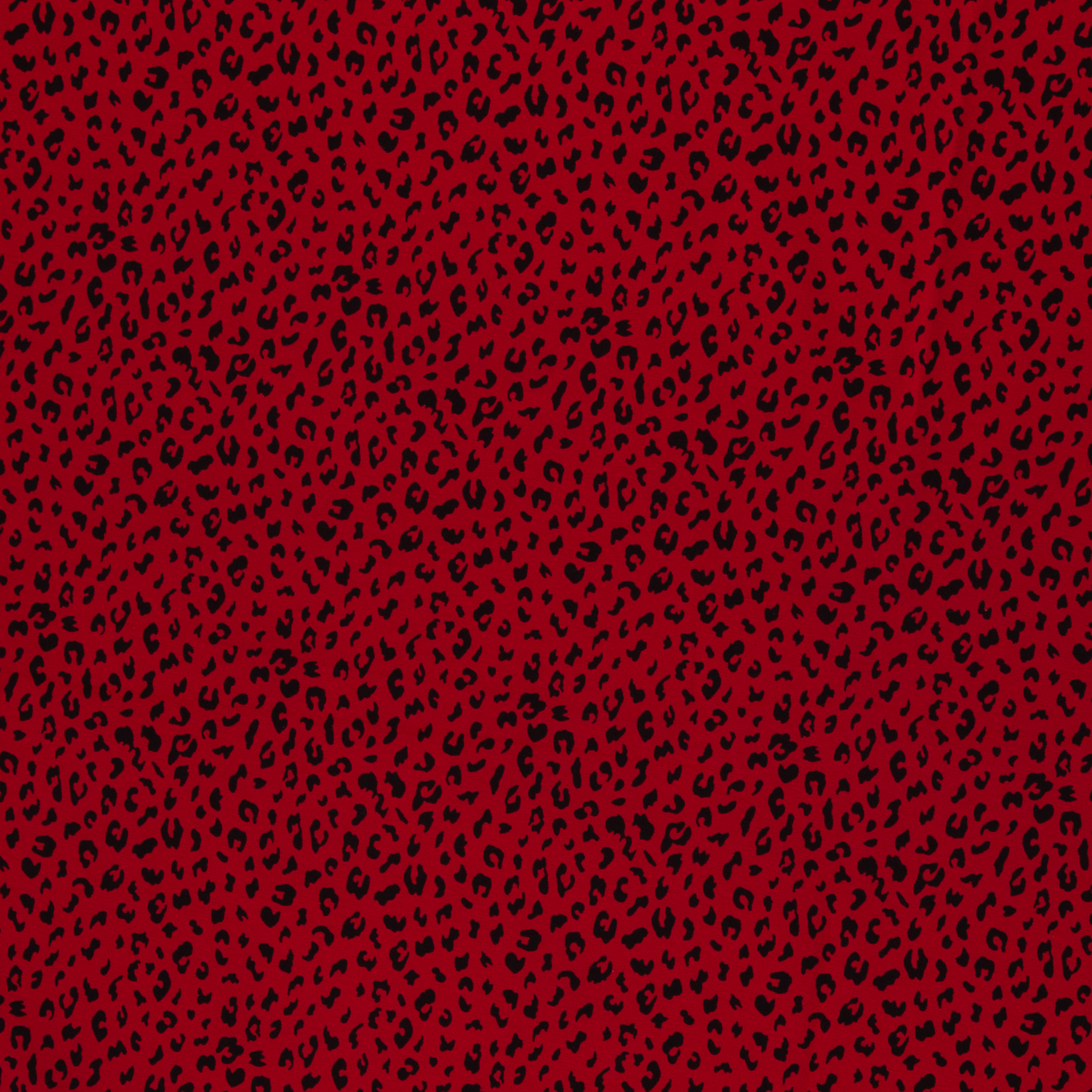 Baumwolljersey - Animalprint - red