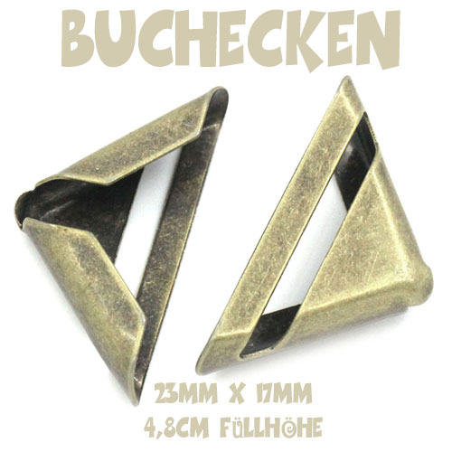 Buchecken - Metallecken - altmessing