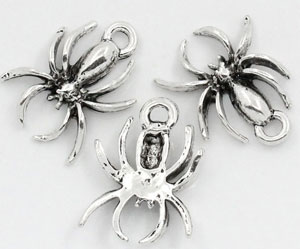 Charms "Spinne" silberfarbend