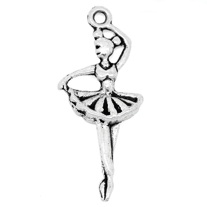 Charms \"Ballerina\" - silberfarbend