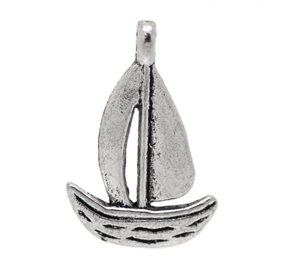 Charms \"Segelboot\" - silberfarbend