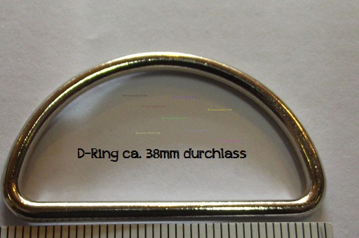 D-Ring - 38mm - silber