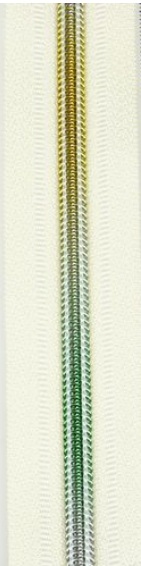 Multicolor Reissverschluss 5 mm - cream