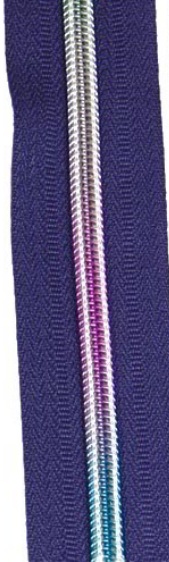 Multicolor Reissverschluss 5 mm - violett