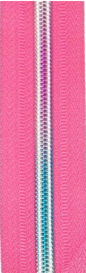 Multicolor Reissverschluss 5 mm - pink