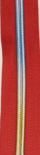 multicolor Reissverschluss 5 mm - rot
