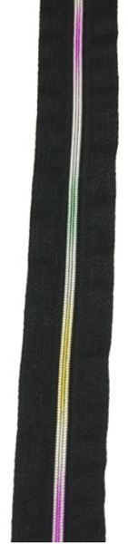 Multicolor Reissverschluss - schwarz - 5 meter