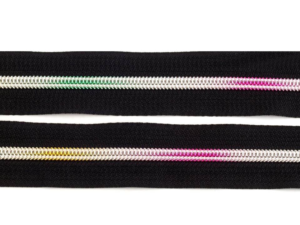 multicolor Reissverschluss - schwarz - 5 meter