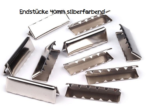 Endstück 40mm - silber