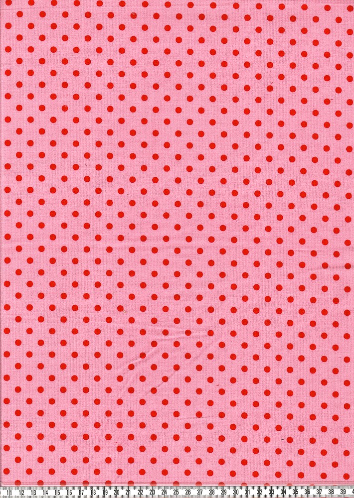 FeinCord - Punkte - rosa-rot