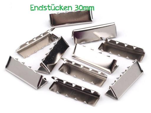 Endstück 30mm - silber