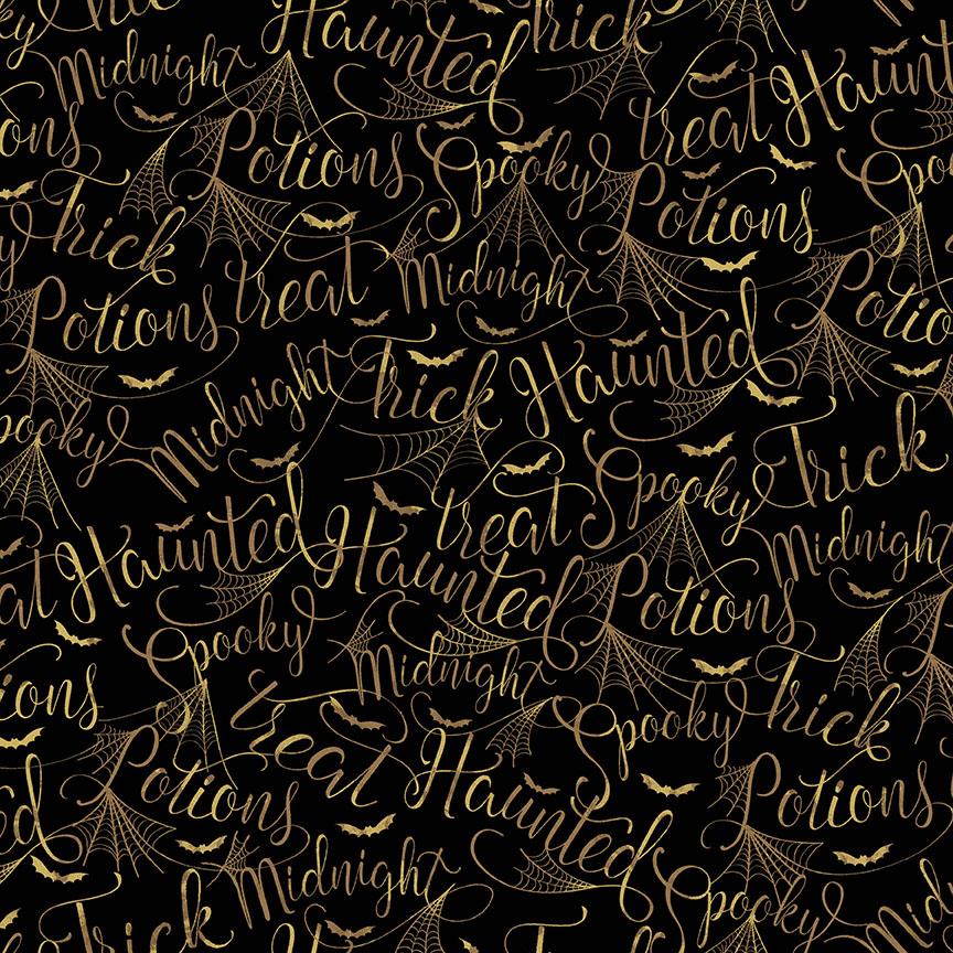 Mystery Manor Cryptic Script - black-yellow