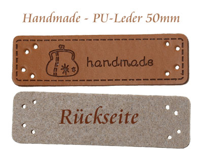 \"Handmade\" Label mit Handtasche