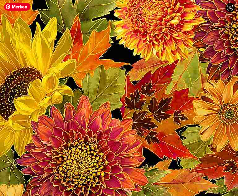 PACKED HARVEST BOUQUETS METALLIC - black
