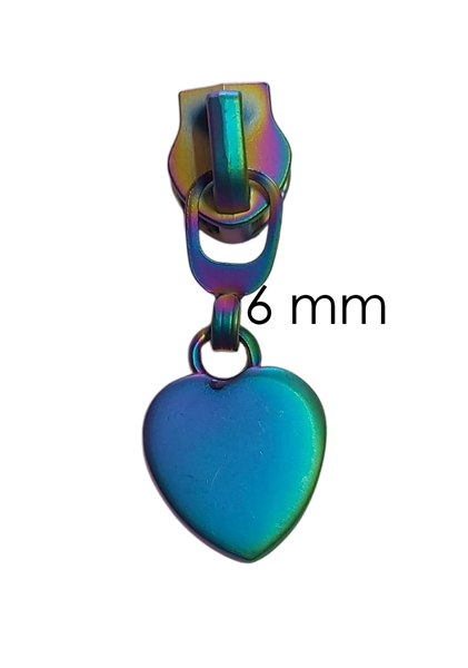 Heart - Zipper - rainbow matt