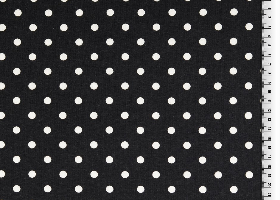 Baumwolljersey - Dots - black