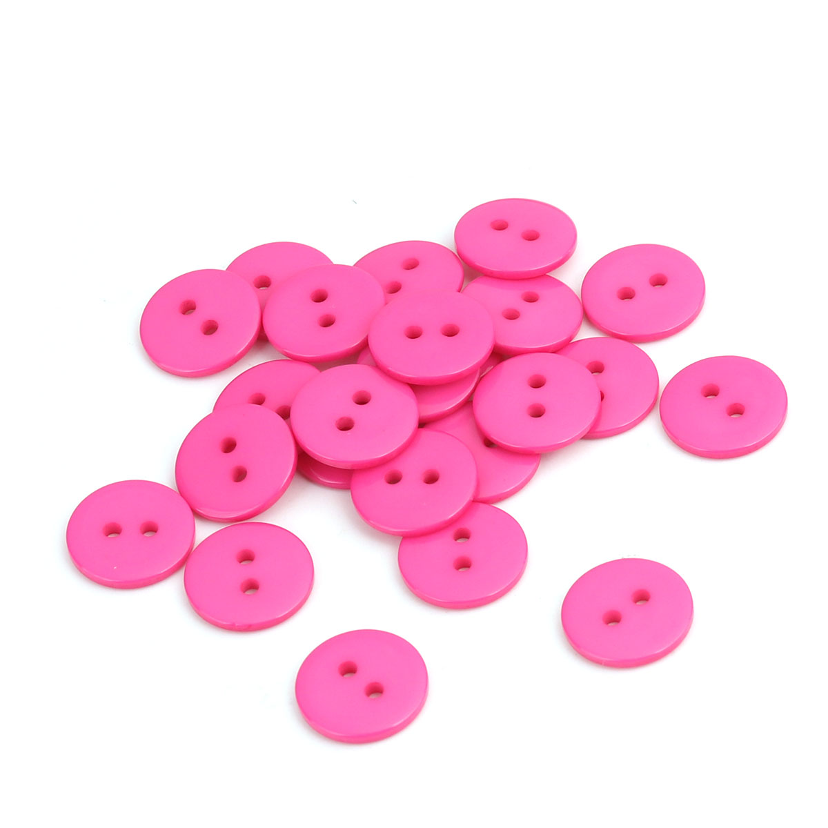 Kunststoff Knopf 15mm - rund-pink