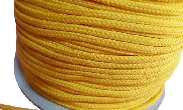 Kordel geflochten 4mm - gelb