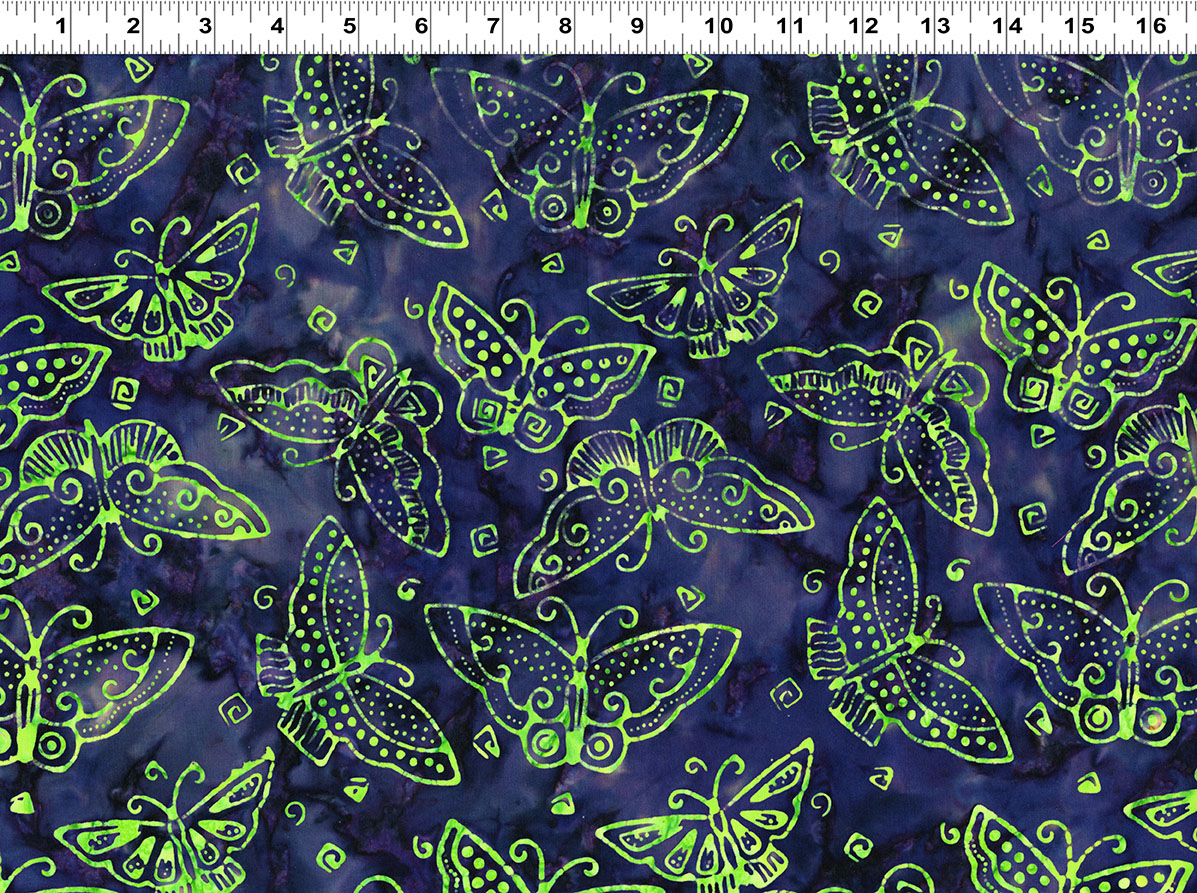 Flying Colors Batiks - Flutterbye - light indigo