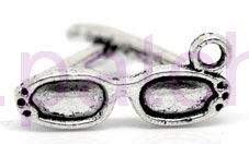 Charms "Brille" silberfarbend