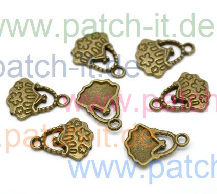 Charms \"Handtasche\" altmessing